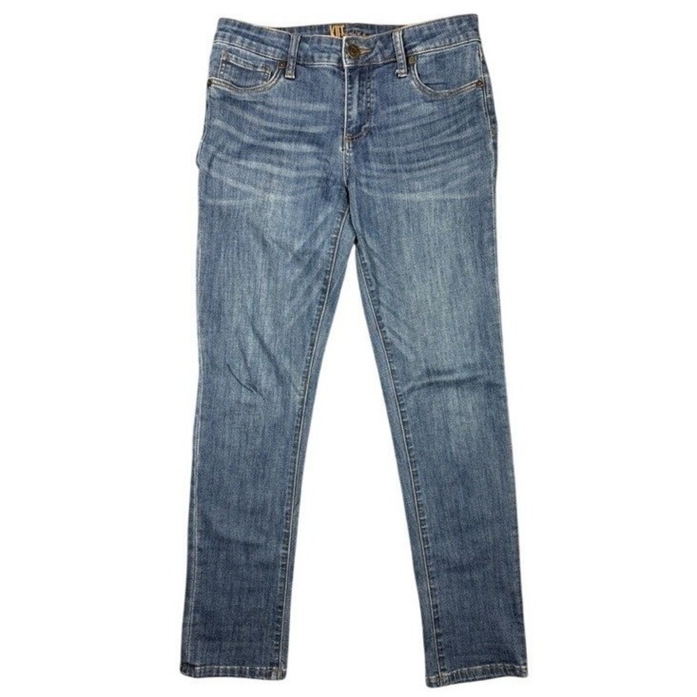 KUT from the Kloth Womens Size 4 Blue Straight Leg Mid Rise Stretch Jeans Medium